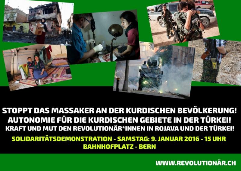 Stoppt den Krieg gegen die kurdische Bevölkerung in der Türkei! – Solidarität mit den Revolutionär*innen in Rojava und der Türkei!
