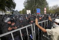 Hungarian Riot cops on the border in Horgos/Röszke, September 2015