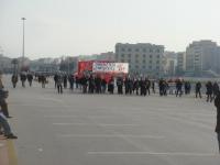 Kollegen der linkssozialistischen ANTARSYA auf dem Weg zur Demo.