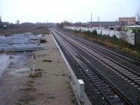 In Hochfelder Güterbahnhof wird das DB-Gleis erreicht 