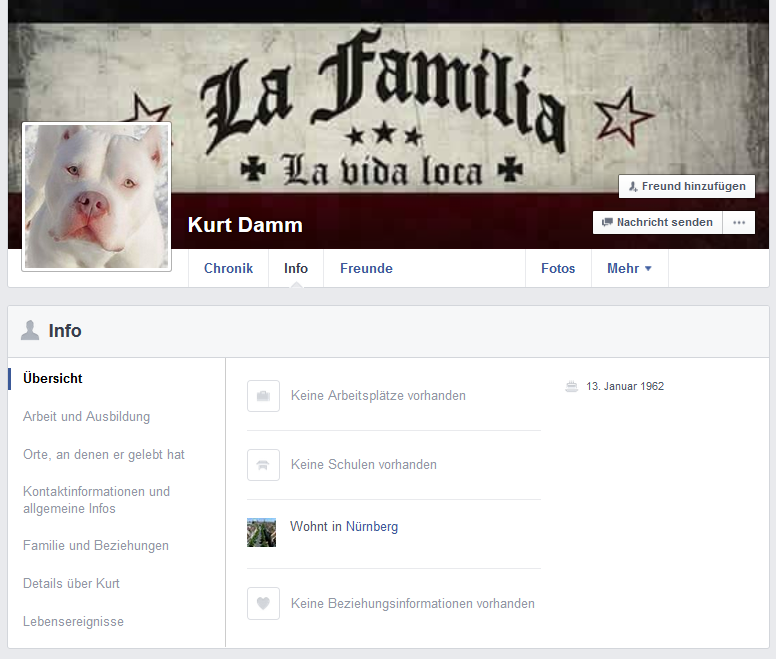 Kurt Damm Infos von der Facebook-Seite