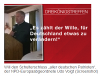 Will den Schulterschluss „aller deutschen Patrioten“, der NPD-Europaabgeordnete Udo Voigt