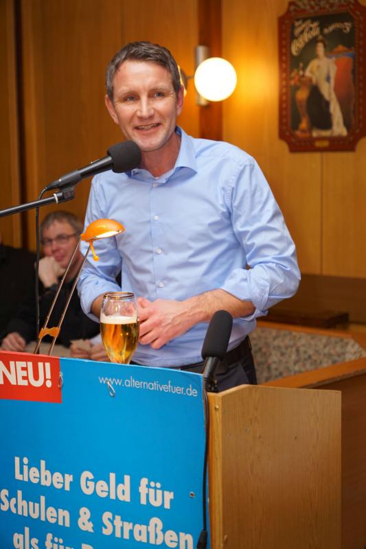 Björn Höcke als Redner im Hainfels