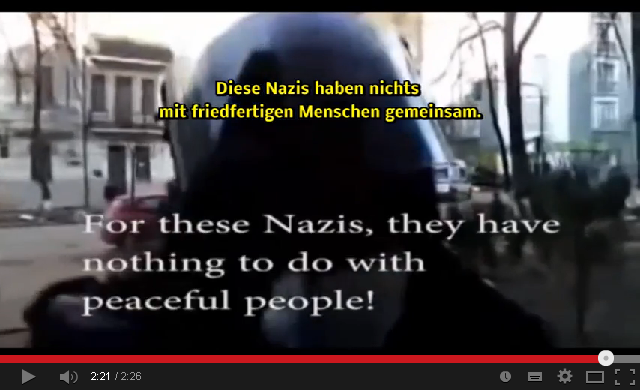 Ein ukrainischer Polizist: "Die Nazis haben nichts mit friedfertigen Menschen gemeinsam."