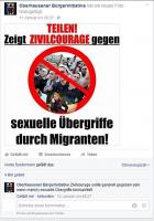 (6) Screenshot 'Oberhausener Bürgerinitiative' - Posting 'Zeigt Zivilcourage...'