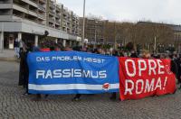 Kraftvolle Spontandemonstration zur Situation von Geflüchteten durch Dresdner Innenstadt am 08.02.2014