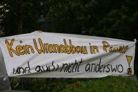 Banner gegen Uranabbau