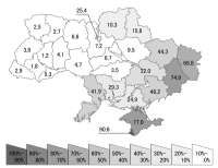 Russian speakers. Data from Ukraine census 2001. Pic credit: Alex Tora