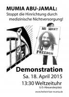 Berlin - FREE MUMIA Demo am 18. April 2015