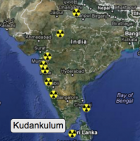 Karte Kudankulum / AKWs in Indien