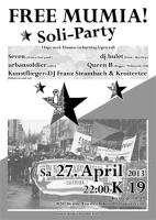 Berlin: FREE+MUMIA SolipartySa 27. April - ab 20 Uhr - Kreutziger 19