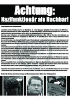 Fellbach: NPD-Funktionär Alexander Scholl geoutet! Flyer