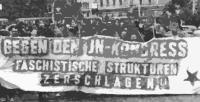 Antifaschistische Demonstration in Leipzig gegen den JN-Bundeskongress 1996.
