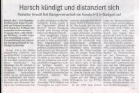 Badisches Tagblatt vom 17.12.2011 - Harsch kündigt und distanziert sich