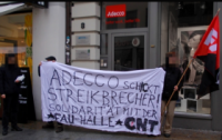 Protest gegen adecco in Halle