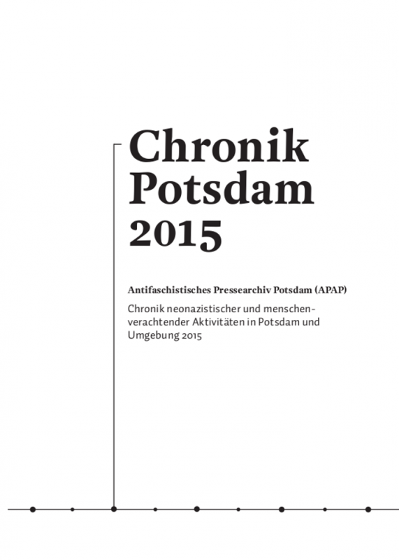 Chronik neonazistischer und menschenverachtender Aktivitäten in Potsdam und Umgebung für das Jahr 2015 - Cover