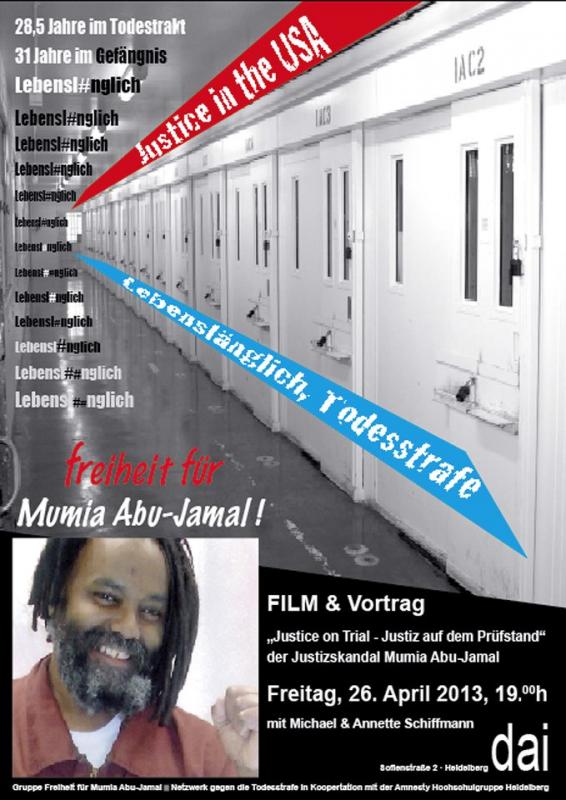 Free Mumia - Veranstaltungsplakat