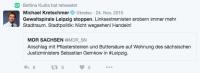  Ein quasi „live“ abgesetzter Twitterfeed von Michael Kretschmer (CDU). Bettina Kudla fands wichtig. Screen Twitter