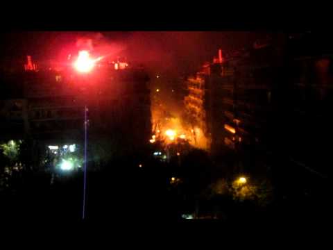 Footage of clashes in Exarchia, downtown Athens, December 6th, 2014