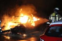 Am Waigandufer ist ein Porsche 911 GT komplett ausgebrannt 
