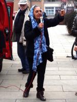 Radmila Anić auf der Roma Demo in Erfurt am 24.3.2015.