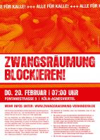 Plakat für den 20.02.2014 - Zwangsräumung blockieren!