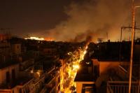 burning streets of athens