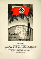 Einladungskarte mit den ehemaligen deutschen Kolonien Foto: Stadtarchiv Freiburg