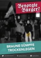 Plakat, Kampagne: Basorgte Bürger? Braune Sümpfe trochenlegen!
