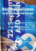[FR] Vortrag: Rechtspopulismus in Deutschland und Europa