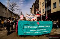NIKA Block auf Antira Demo in Bielefeld