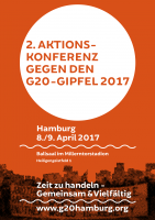Plakat: 2. Aktionskonferenz gegen den G20-Gipfel