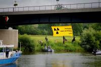 Abseilaktion gegen den Neckar-CASTOR am 28.6.2017 in Bad Wimpfel
