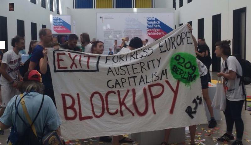 Blockupy war schon drin: Im Bundesministerium für Arbeit und Soziales.