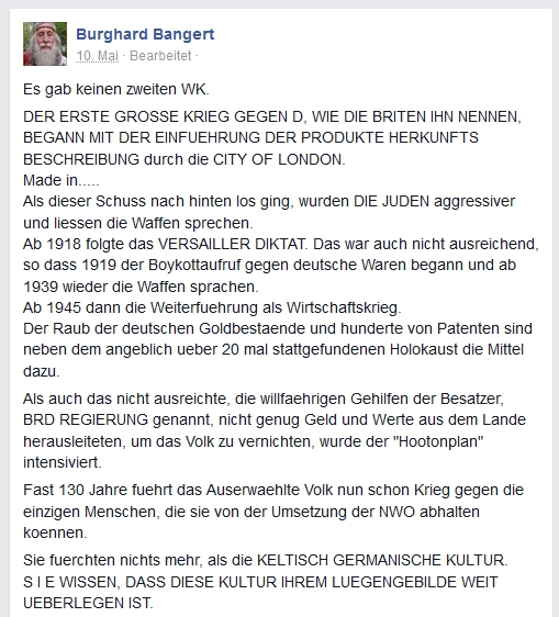 Screenshot von Burghard Bangert