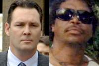 Cameron Doomadgee (right) died in custody soon after being arrested by Senior Sergeant Chris Hurley (left).