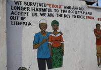 Ein Wandbild in Monrovia