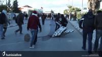 Generalstreik und riots in Gafsa und Si­li­a­na (Tunesien)