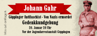 Gedenkkundgebung für Johann Gahr