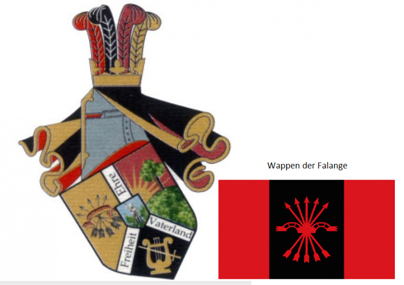 Cheruscia-Wappen & Wappen der Falange