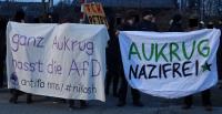 "Ganz Aukrug hasst die AfD", "Aukrug nazifrei"
