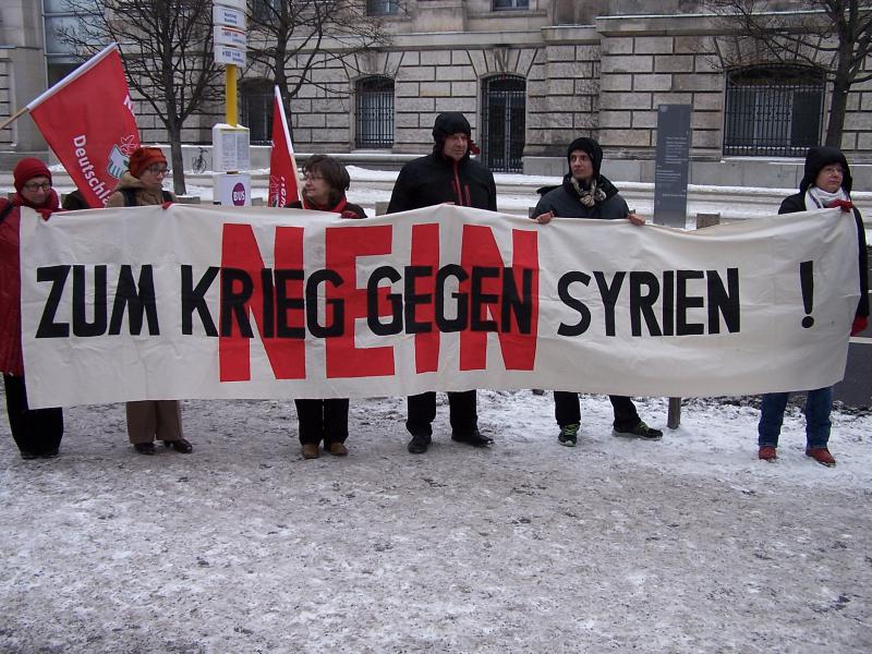 Tranpi Nein Zum Krieg gegen Syrien