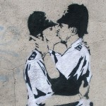 Coppers Kissing Banksy