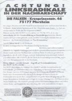 [PF] Nazi-Flyer 25.7.14: Achtung Linksradikale in der Nachbarschaft - Die Falken