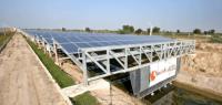 Solar panels across a canal in India (2)