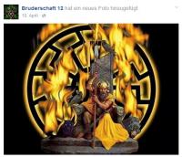 Facebook-Posting der "Bruderschaft 12" mit Schwarzer Sonne
