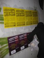 Plakatieraktion gegen "AfD" Veranstaltung 2