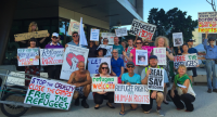 Just a handful of the people who stood in solidarity with the staff at Lady Cilento. 