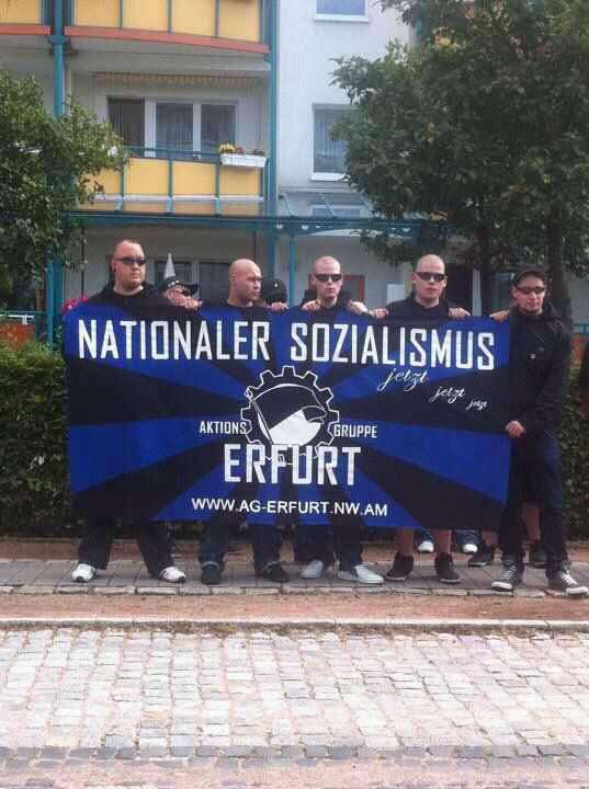 Michael Fischer mit seinen Freunden von der Aktionsgruppe Erfurt (Eisennach)