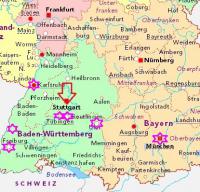 Süddeutschland Karte